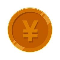 yen brons mynt japansk yen vektor