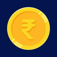 rupee mynt guld Indien pengar vektor