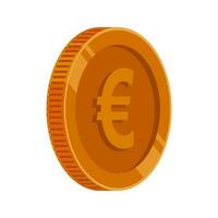 euro mynt brons pengar vektor
