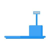 moderne elektronische Frachtwaagen Symbol Zeichen flache Stil Vektor-Illustration Messgerät für Frachtpakete Fracht und Produkte isoliert auf weißen Hintergrundwaagen zum Wiegen schwerer Dinge vektor
