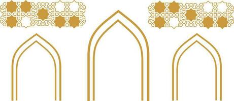 islamisch Ornament Hintergrund im golden Farben vektor