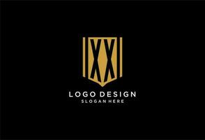 xx Monogramm Logo mit geometrisch Schild Symbol Design vektor