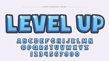 blaue 3d Cartoon Typografie vektor