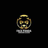 Gesicht Panda Logo Design Luxus Linie vektor