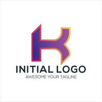 Initiale k Logo Design Gradient bunt vektor
