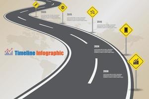 Business Road Map Timeline Infografik Icons für abstrakte Hintergrundvorlage Element moderne Diagramm Prozess Webseiten Technologie digitale Marketingdaten Präsentation Diagramm Vektor-Illustration entworfen