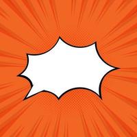 orange Sprachblase der Vektorillustration mit Pop-Art-Stil vektor