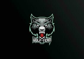 Varg team logotyp esport gaming design premie maskot vektor