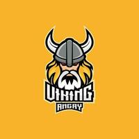 viking arg logotyp esport team design vektor