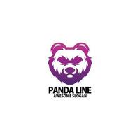 panda Färg logotyp design lutning linje konst vektor