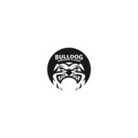 bulldogg cirkel logotyp design ikon symbol vektor