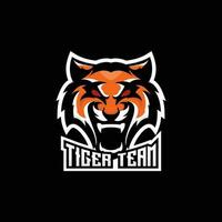 tiger team logotyp esport design gaming maskot vektor