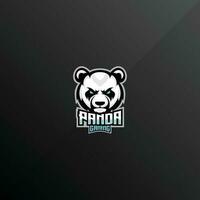 Panda wütend Logo Design Spielen Esport vektor