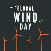 en affisch för global vind dag vektor