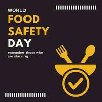 ein Poster zum Welt Essen Sicherheit Tag vektor