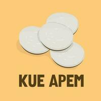 kue apem indonesisch traditionell Straße Essen vektor