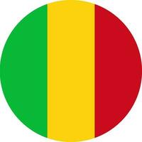 runden malinesisch Flagge von Mali vektor