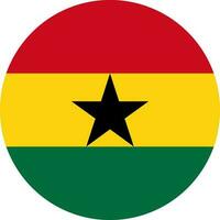 runden ghanaisch Flagge von Ghana vektor