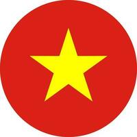 runden Vietnamesisch Flagge von Vietnam vektor