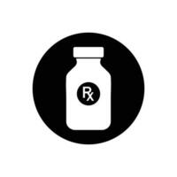 medicin flaska ikon. avrundad knapp stil redigerbar vektor eps symbol illustration.