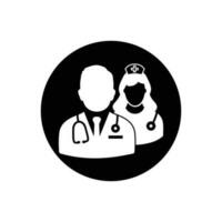 medicinsk team ikon. avrundad knapp stil redigerbar vektor eps symbol illustration.
