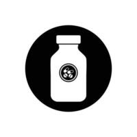 vitamin flaska ikon. avrundad knapp stil redigerbar vektor eps symbol illustration.