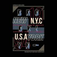 brooklyn ny york stad urban gata, grafisk design, typografi vektor illustration, modern stil, för skriva ut t skjorta