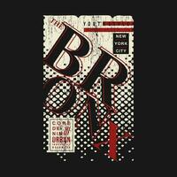 de bronx urban gata, platt abstrakt grafisk design, typografi vektor illustration, modern stil, för skriva ut t skjorta