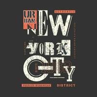 ny york stad typografi grafisk design, för t skjorta grafik, vektor illustration