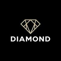 enkel logotyp geometris diamant vektor