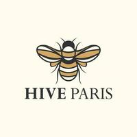 Bienenstock Paris einfach Farbe Logo vektor