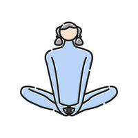 Yoga Pose Symbol zum Vorlage, badda konasana Yoga Symbol Zeichen Symbol Illustration Design. vektor