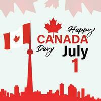 Vektor glücklich Kanada Tag Banner Design Sieg Tag Unabhängigkeit Tag Feier