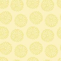 Gelb Gänseblümchen Vektor wiederholen Muster