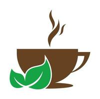 Öko Kaffee Logo Vorlage Design. Grün Kaffee Logo Vorlage Design Vektor. vektor