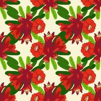 Granatapfel Blumen nahtlos Muster. hell Blätter und Blumen. Shana tova nahtlos Muster. jüdisch Neu Jahr vektor
