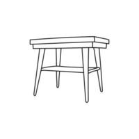 minimalistisch Möbel von Innere Tabelle Linie Logo, Möbel Logo Design, Grafik Element Illustration Vorlage Design. vektor