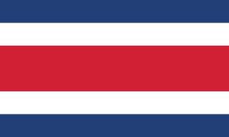 Vektorillustration der Costa Rica Flagge vektor