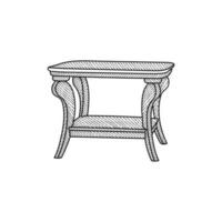Tabelle Symbol Logo Element, modern und klassisch hölzern Tisch, minimalistisch Möbel Tabelle Linie Logo vektor