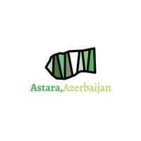 astara azerbaijan Karta, Karta av azerbaijan flagga är en fullt lager, redigerbar vektor Karta