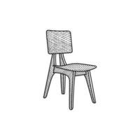 trä- stol modern linje konst stil kreativ design vektor