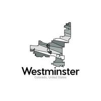 Westminster Colorado Stadt vereinigt Zustände kreativ Design vektor