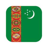 Turkmenistan flagga enkel illustration för självständighetsdagen eller valet vektor