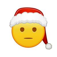 Weihnachten Gähnen Gesicht groß Größe von Gelb Emoji Lächeln vektor