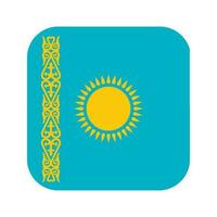 Kazakstan flagga enkel illustration för självständighetsdag eller val vektor