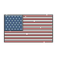 Flagge zum amerikanisch unabhängig Tag Feier vektor