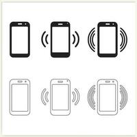 Kontakt ikon telefon mobil ringa upp. telefon ring upp ikon vektor symbol illustration.