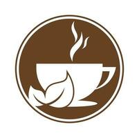 Öko Kaffee Logo Vorlage Design. Grün Kaffee Logo Vorlage Design Vektor. vektor