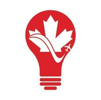 Kanada Reise Birne gestalten Konzept Vektor Logo Design. kanadisch Luftfahrt Vektor Logo Design Konzept.