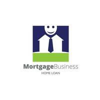 Hypothek Geschäft Logo Symbol. zum Eigentum, echt Nachlass Haus und irgendein andere Zweck vektor